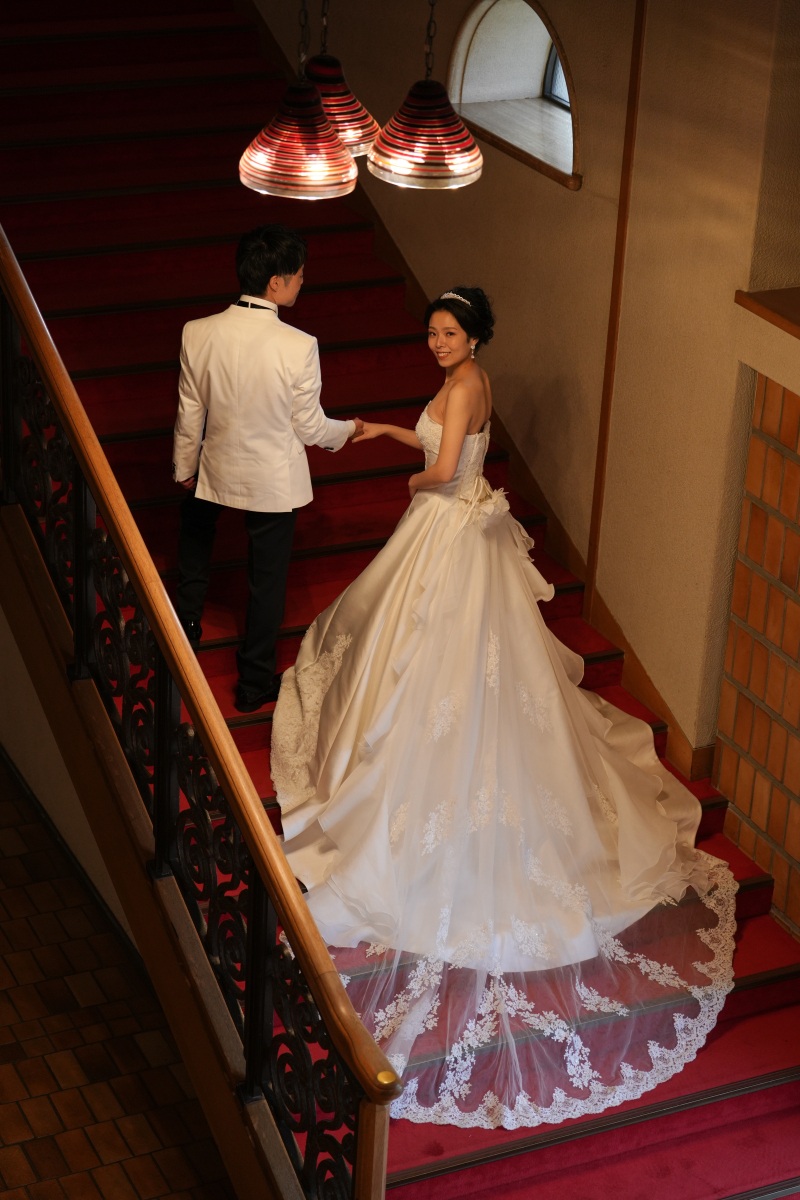 階段ショットも