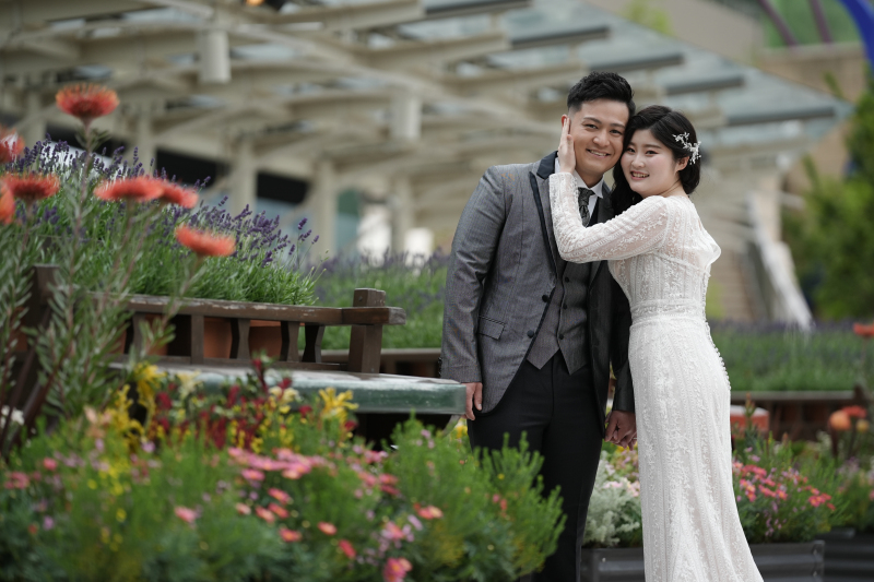 お二人の自然な笑顔も