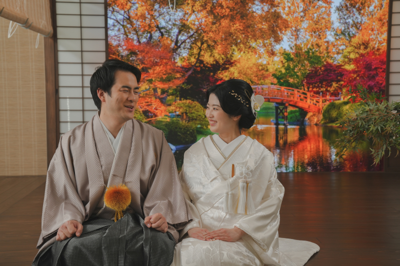 【屋内庭園】和装スタジオ撮影