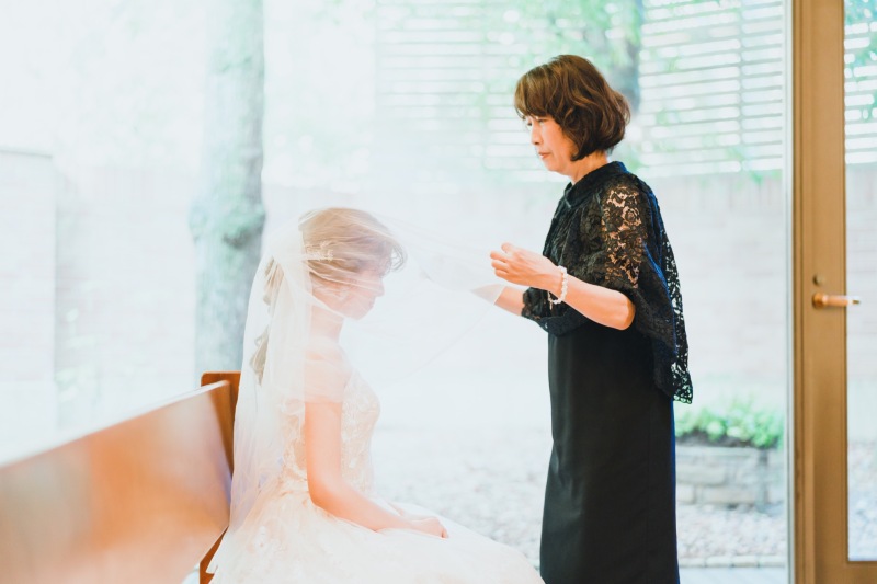 花嫁のベールダウン