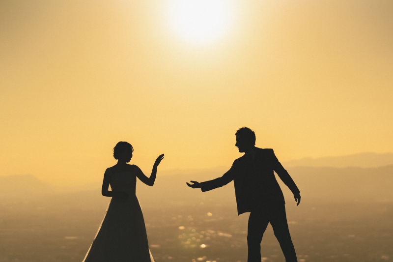 夕日シルエット