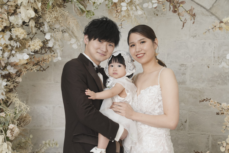 まずは、緊張の一枚から