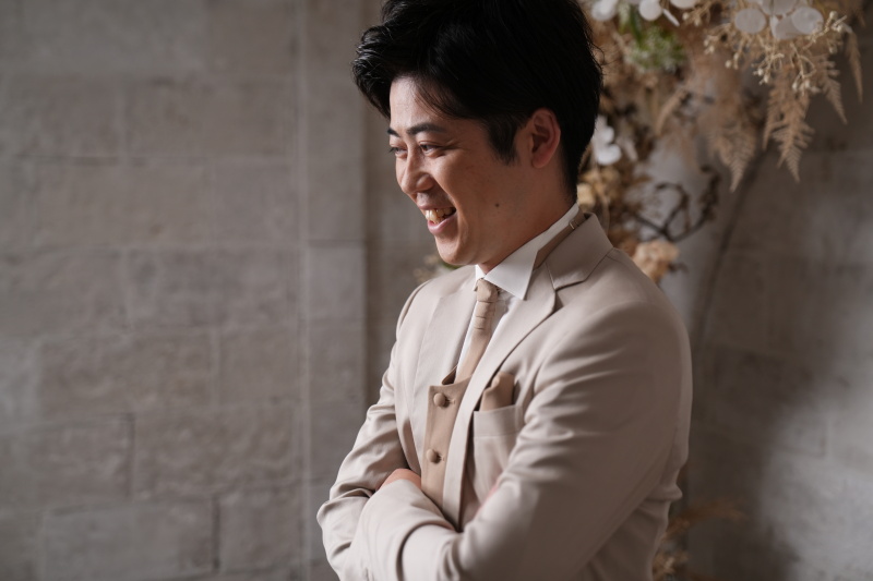 にこやかな新郎さん