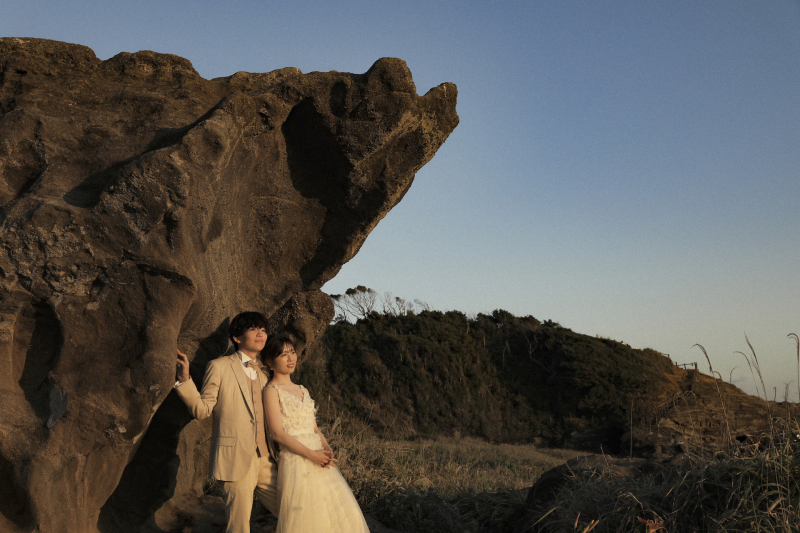 夕陽を眺めながら