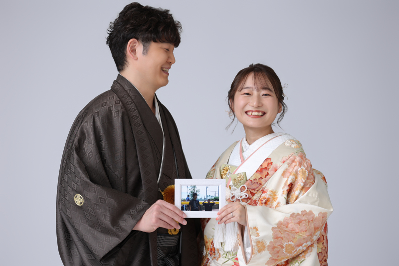 昔の写真と一緒に