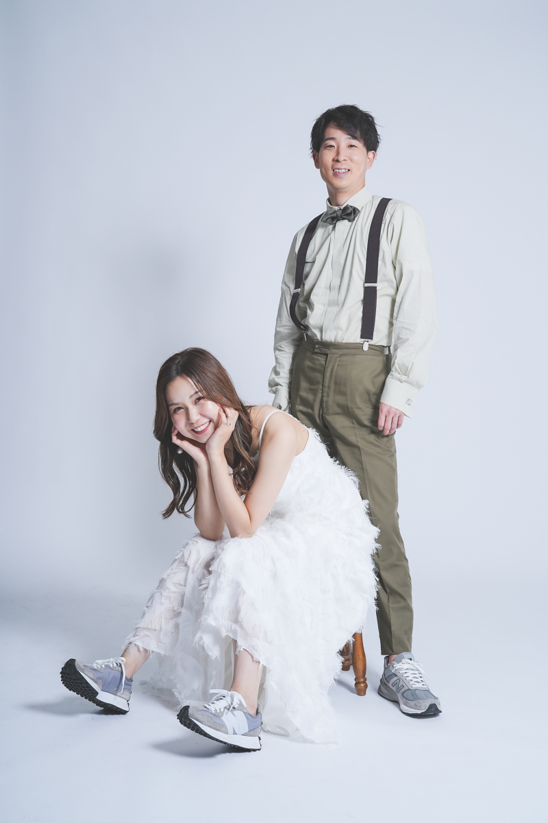 無地だからこそお二人が引き立ちます