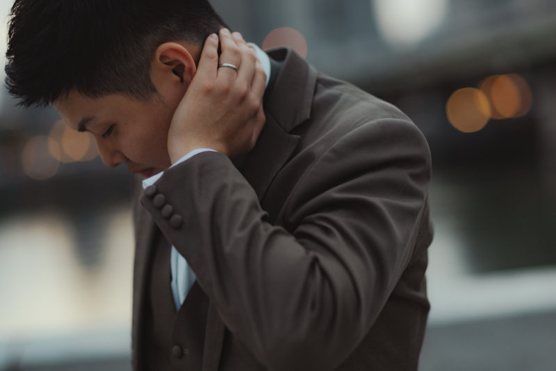 かっこよく決まった新郎様