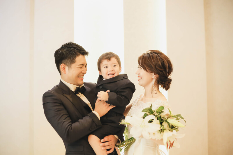 チャペルでの家族フォト