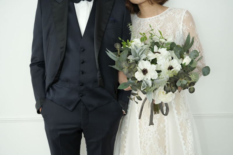 ウェディングドレスも