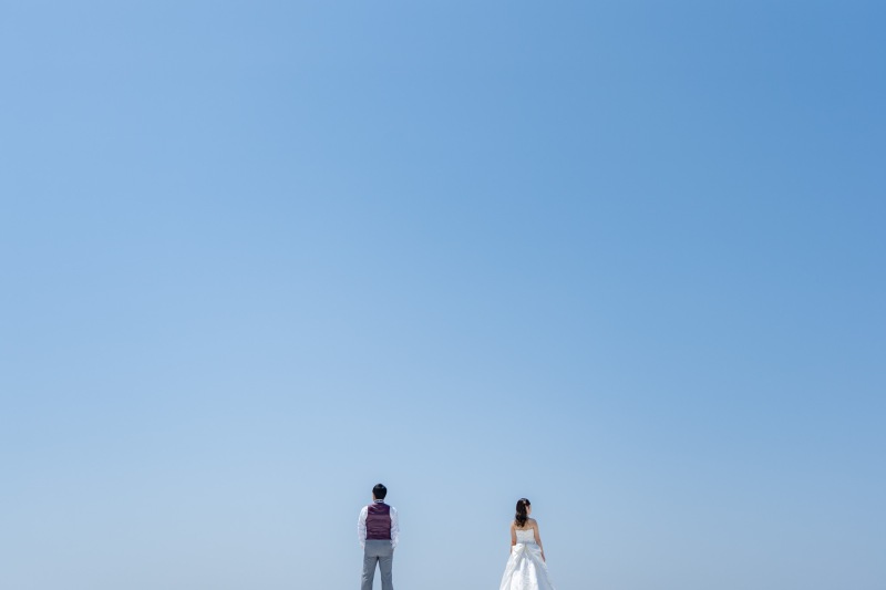 青空とお二人。