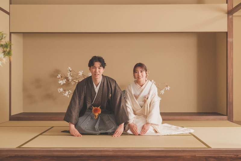 お茶室で撮れる!屋内庭園スタジオ