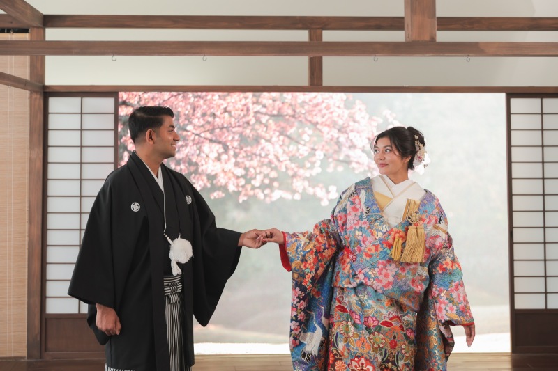 背景は桜