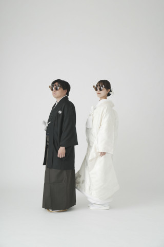 小物えお使った和装スタジオ撮影