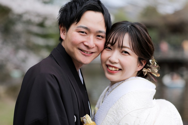 ほっぺたをくっつけて。