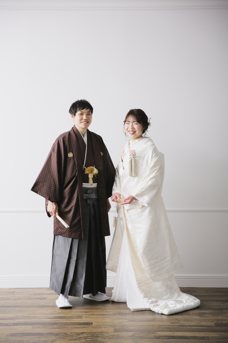 白無垢で定番スタイルも!