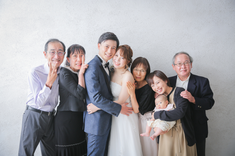 【家族フォトプラン】新郎新婦の婚礼写真＋家族写真がセットになった専用プラン◆全データ200カット付