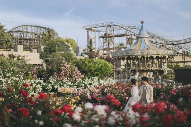 春夏限定◇ふたりだけの遊園地で特別なウェディングフォト◆写真全データ付き(美整補正)176880円