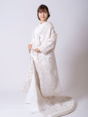 プラン｜白さがら秋草｜刺繍｜正絹