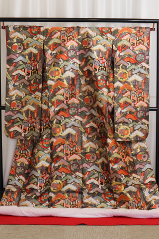 御所車彩色松文