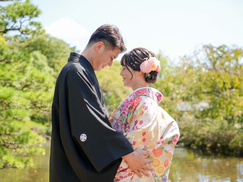 茶室から日本庭園へ