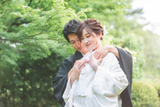 新緑と茶室と白無垢と、、、