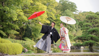 和装（白無垢＋色打掛）掛下グレードアップ　【和】駿府城公園ロケーションフォト