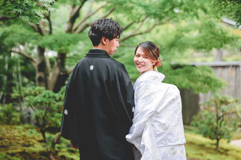 緑の中で振り返りショット♪