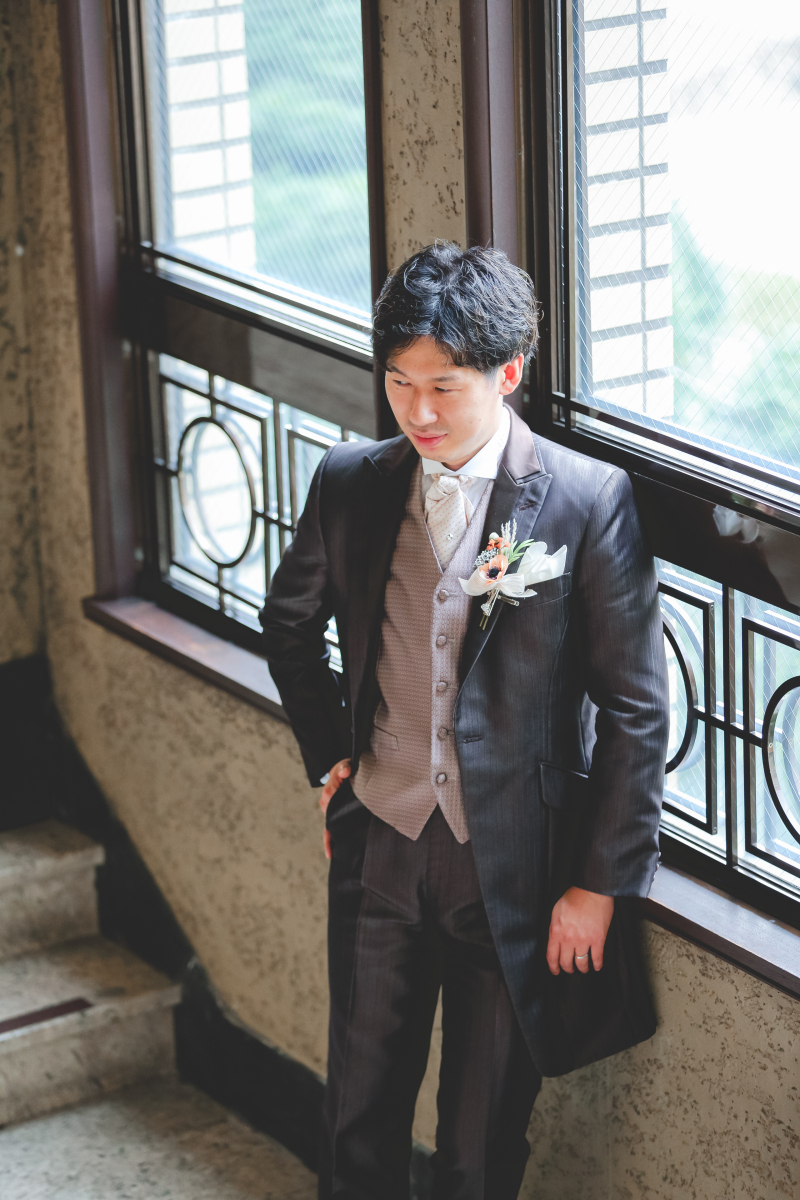 かっこよく決めた新郎様のソロショット!