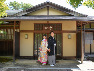色打掛【茶室＋日本庭園】