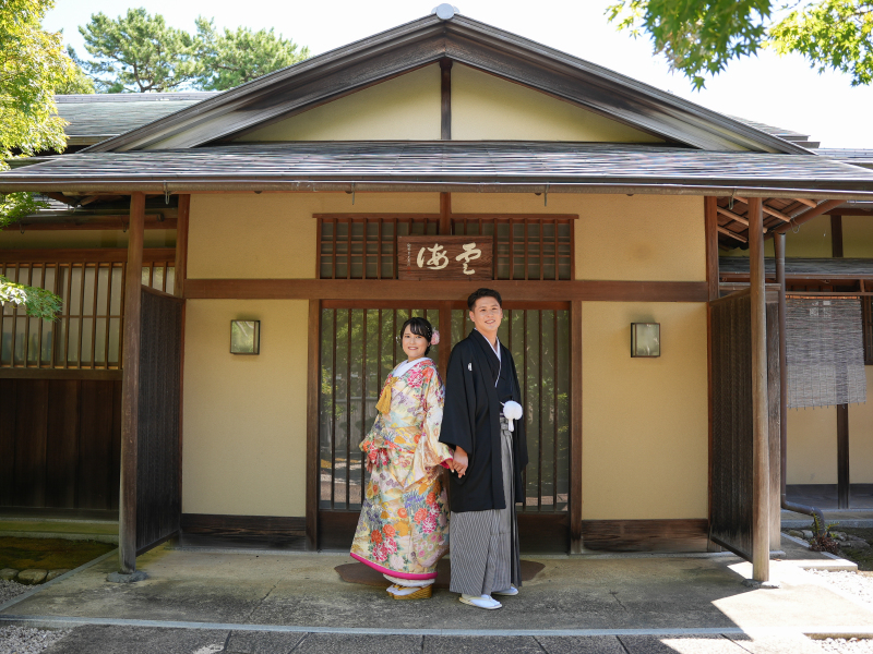 色打掛【茶室＋日本庭園】