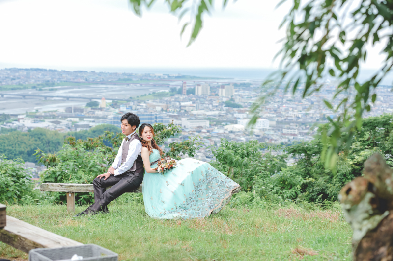 街並みを見下ろせる、景色が素敵な場所で♡