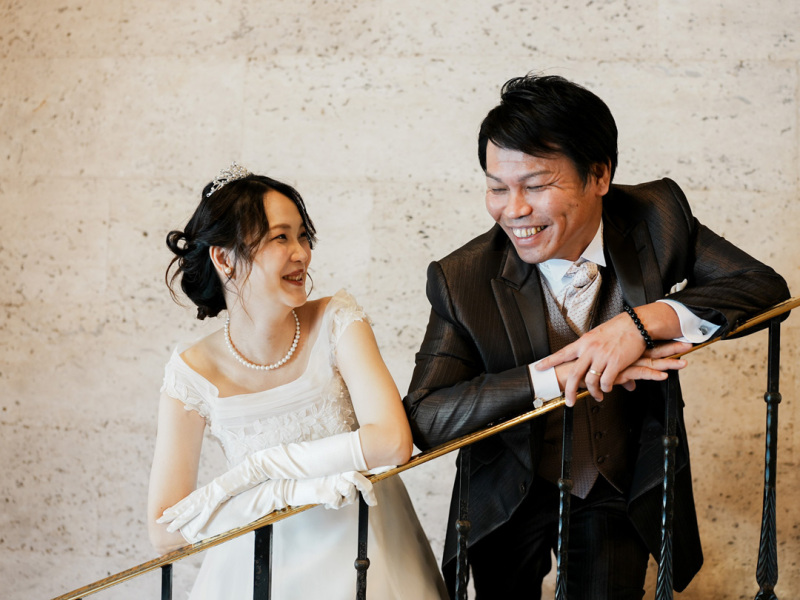 笑顔で自然な表情カット!