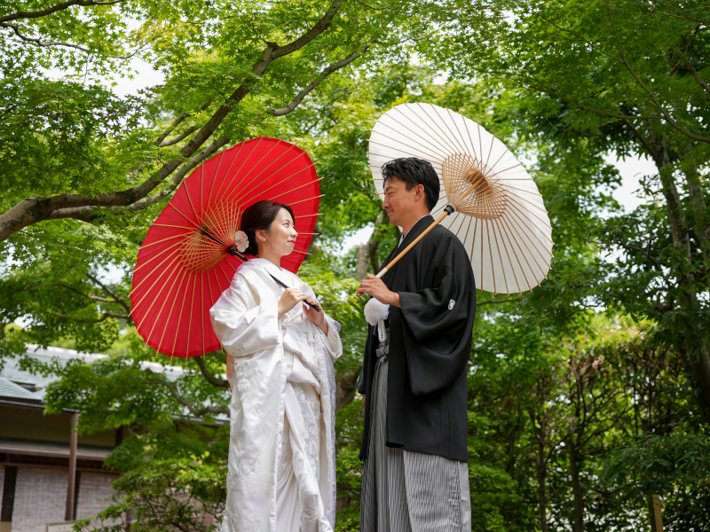 茶室玄関外にて