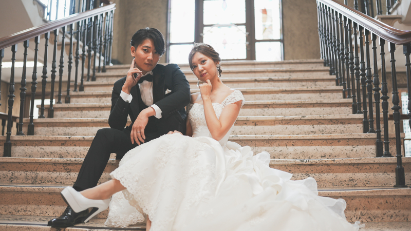 メイン階段前で