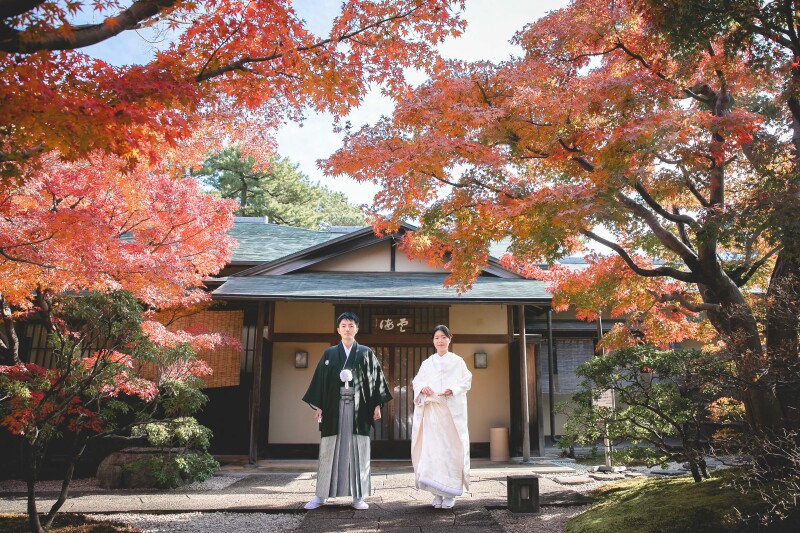 洋装和装１着&times;洋館・海岸・茶室・庭園≪紅葉≫
