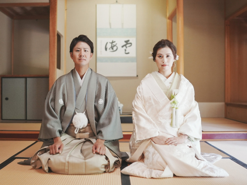 庭園だけでなく、お茶室での撮影も♪