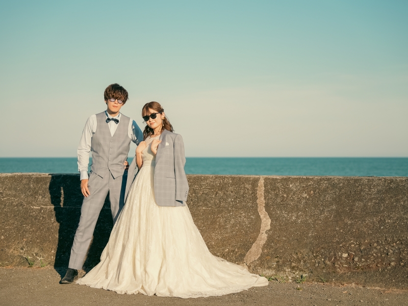 STUDIO IDEE スタジオイディ(ドレスショップ ボンクルール内)_海で撮影できる