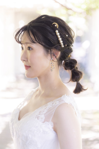 新婦様ヘアチェンジ