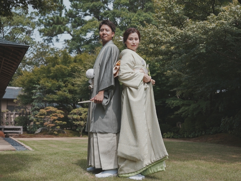 【茶室＋庭園】和装2着｜150着の衣裳から選べる｜衣裳スタイリスト付｜美容着付け付｜120分撮影｜200カット｜事前試着付