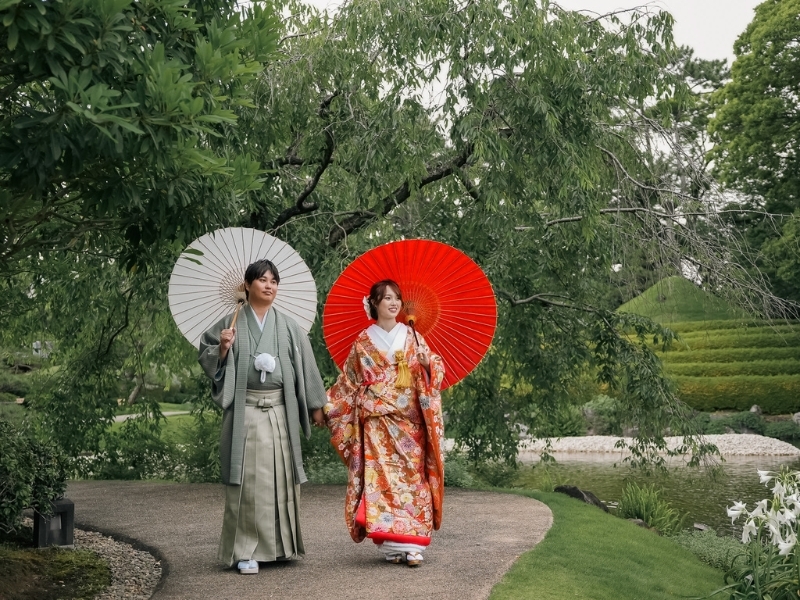 【和室+洋館+スタジオ2】和装1着×洋装1着｜500着の衣裳から選べる｜衣裳スタイリスト付｜美容着付け｜300カット｜事前試着付