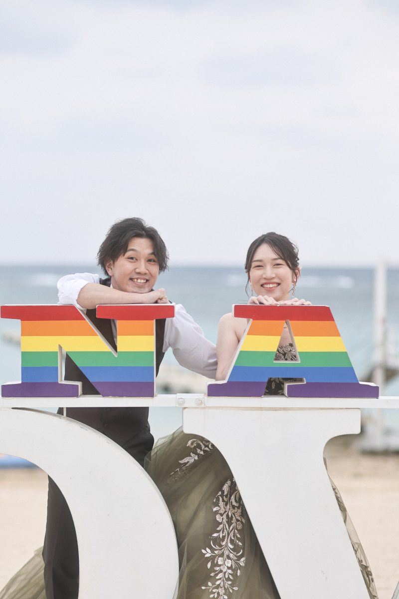 ビーチでポイントショット