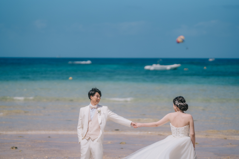 広大なかりゆしビーチで撮影！！