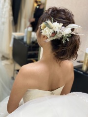 新婦様ヘアチェンジ
