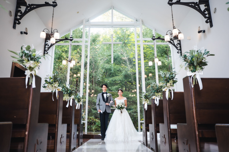 【洋装】ロケーションフォト データプラン＜軽井沢エレガンス（森のチャペル軽井沢）＞