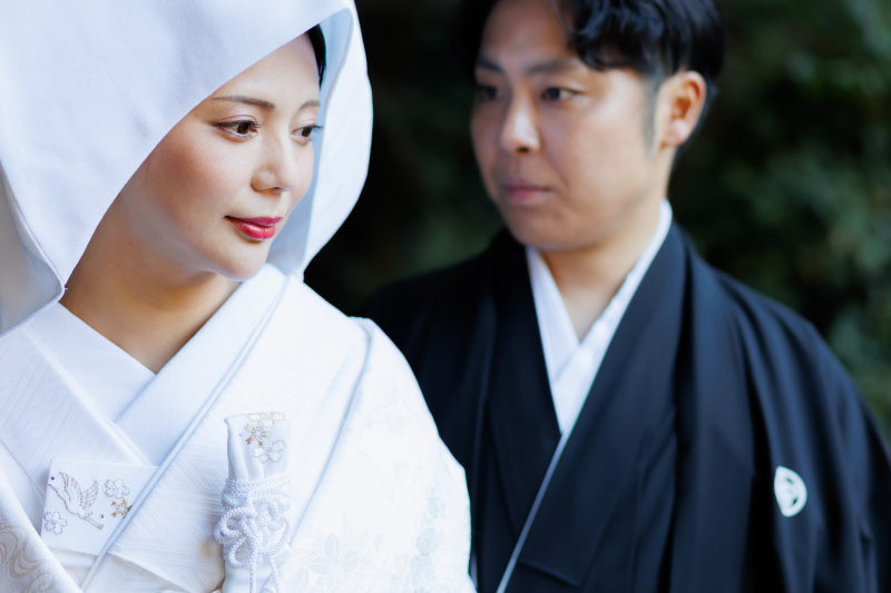 白無垢綿帽子で和装ロケ