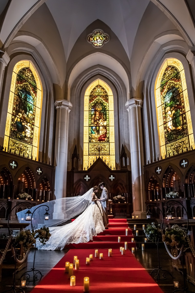 大階段でのベールショット