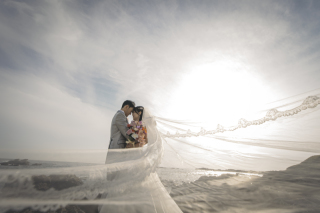 お二人が映る写真を目指します。