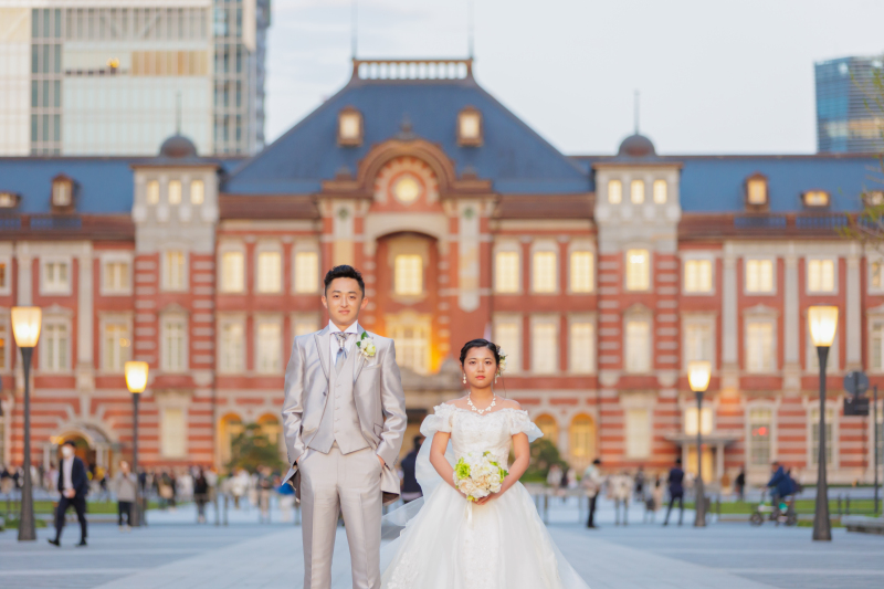 東京駅夜景洋装ロケーションプラン