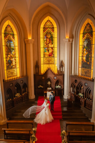 【2人でフォト婚プラン】チャペルお写真撮影の後はフレンチコースでお二人だけの大切な記念日に！《70カットデータ納品》