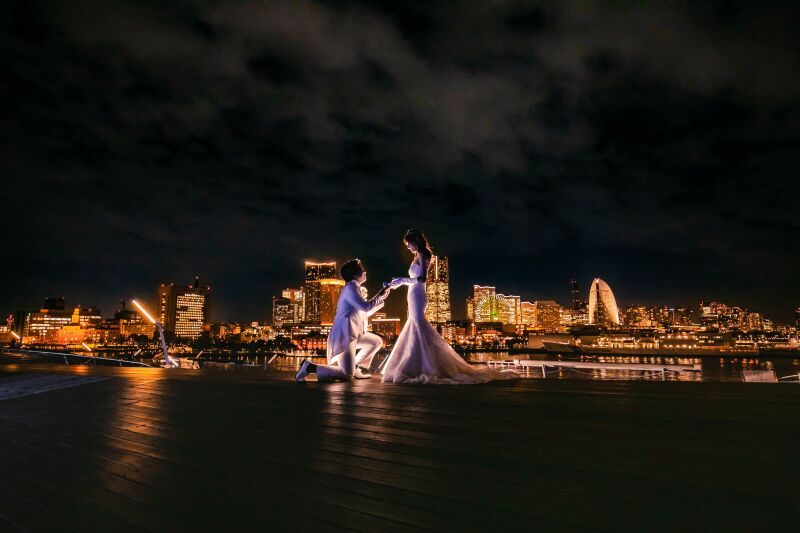 大聖堂チャペルフォト+大さん橋洋装ロケーションフォトセットプラン
